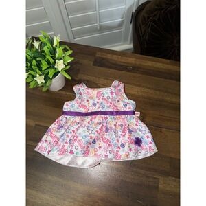 Build a Bear Girl Scout Dress Purple Glitter Patch Stars Hearts Teddy Plush